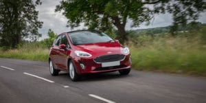 2018 Ford Fiesta used car in red