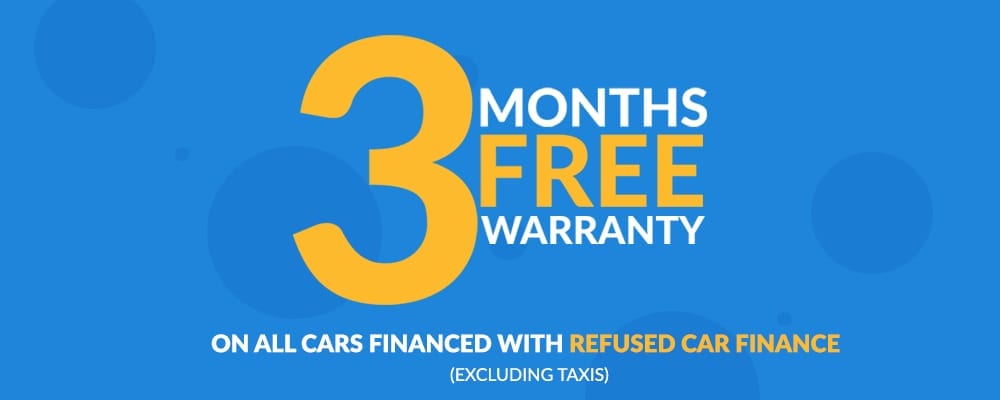 3 Months Free Warranty at Refused Car Finance 3 Months Free Warranty