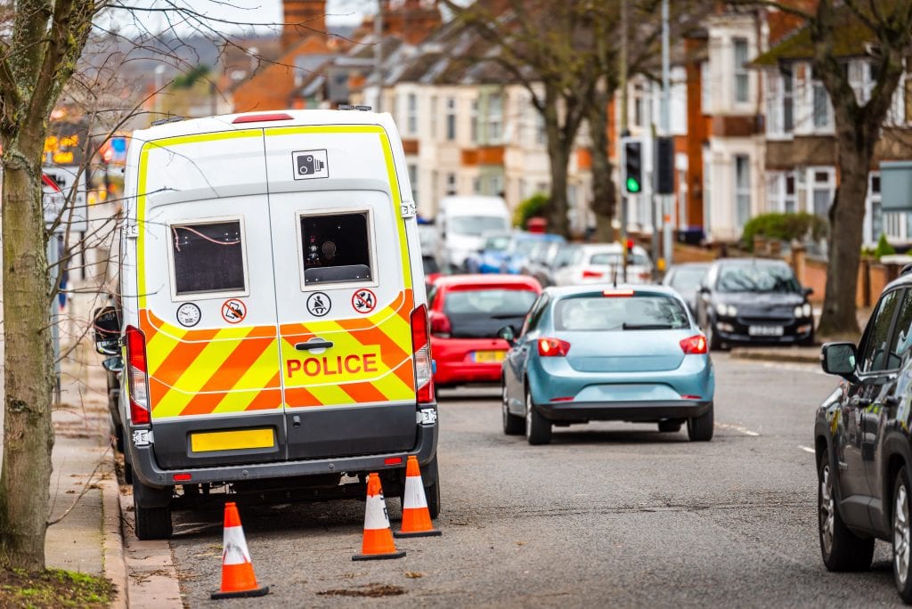 Uk speed camera van