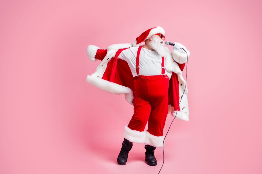 Santa singing Christmas songs