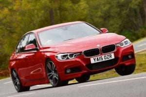 BMW 3 Series in red