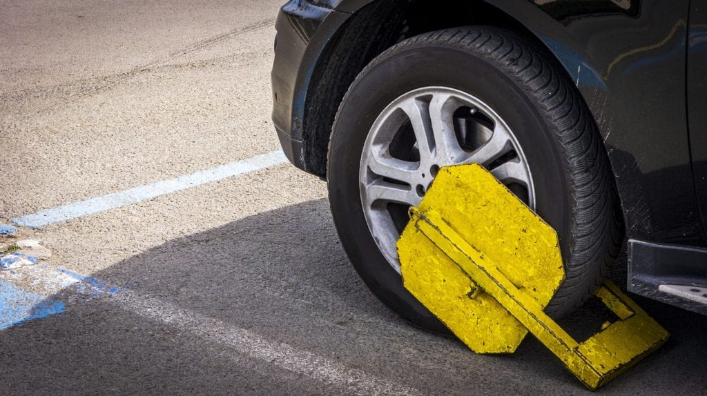 Clamped for illegal driving