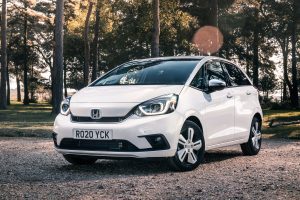 Honda Jazz hybrid in white