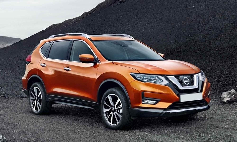 Orange Nissan X-Trail