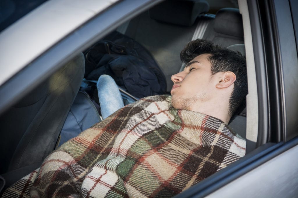 Sleeping in your car