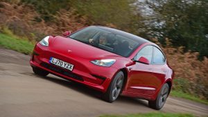 Red Tesla Model 3