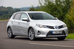 Toyota Auris Hybrud model in Silver