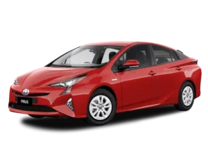 red toyota prius car