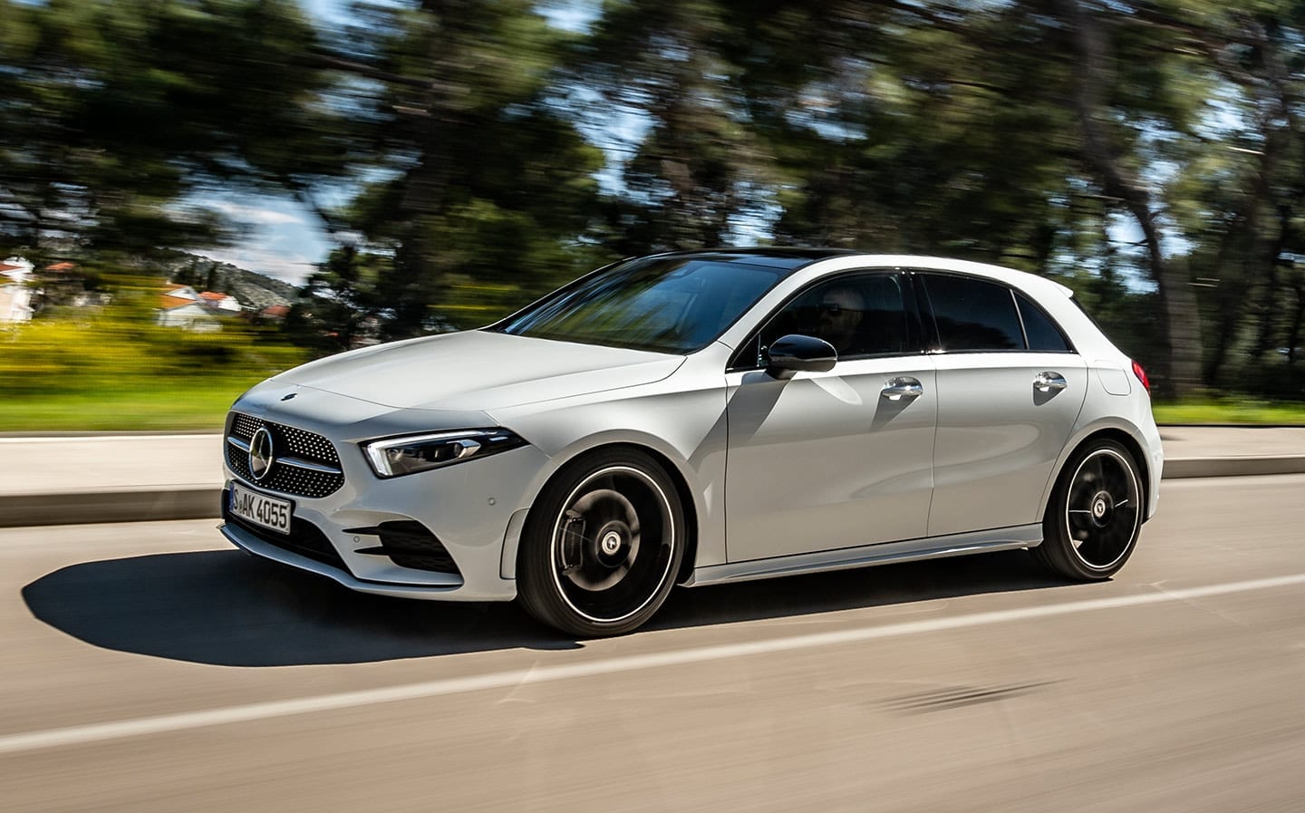 Red Mercedes Benz A Class 2017