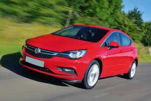 red vauxhall astra