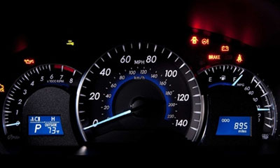 Close up of a car dashboad