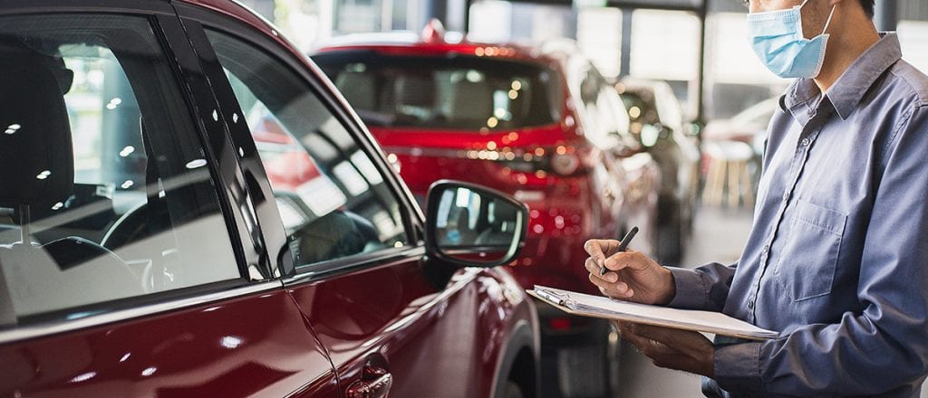 car dealership with covid safety