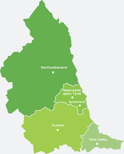 Map of Northumberland Northumberland Map
