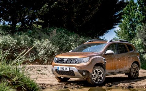 Dacia Duster out with dogs