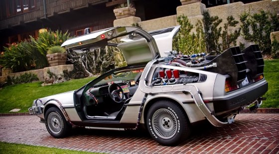 Delorean time machine from Back to the Future