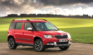 red skoda yeti