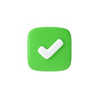 Like or correct symbol icon isolated white background, checkmark Green Tick