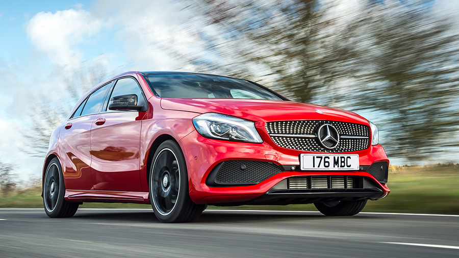 Red Mercedes Benz A-Class