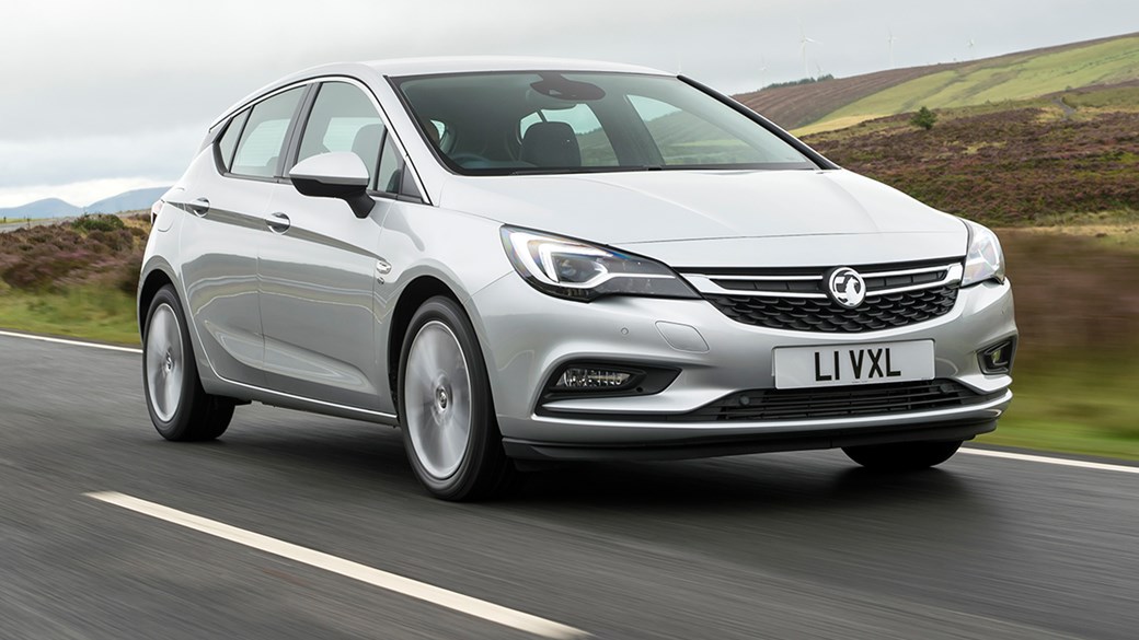 Silver Vauxhall Astra 2017