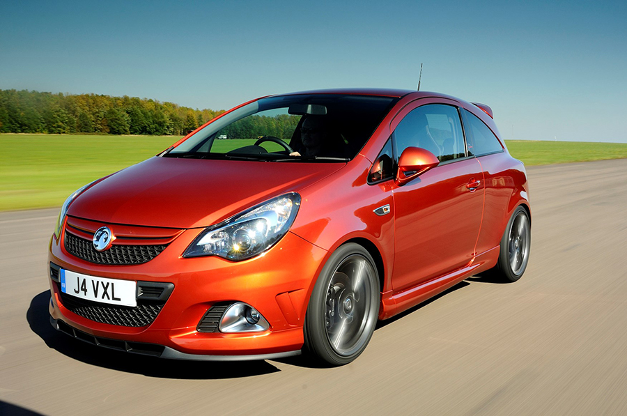 Burnt orange Vauxhall Corsa