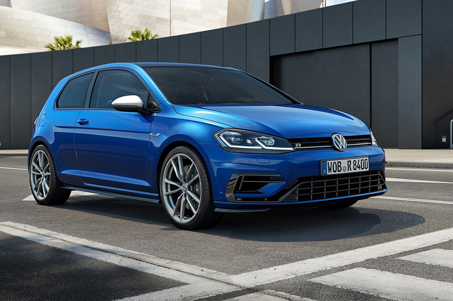 Blue Volkswagen Golf on finance