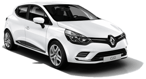 white renault clio on finance